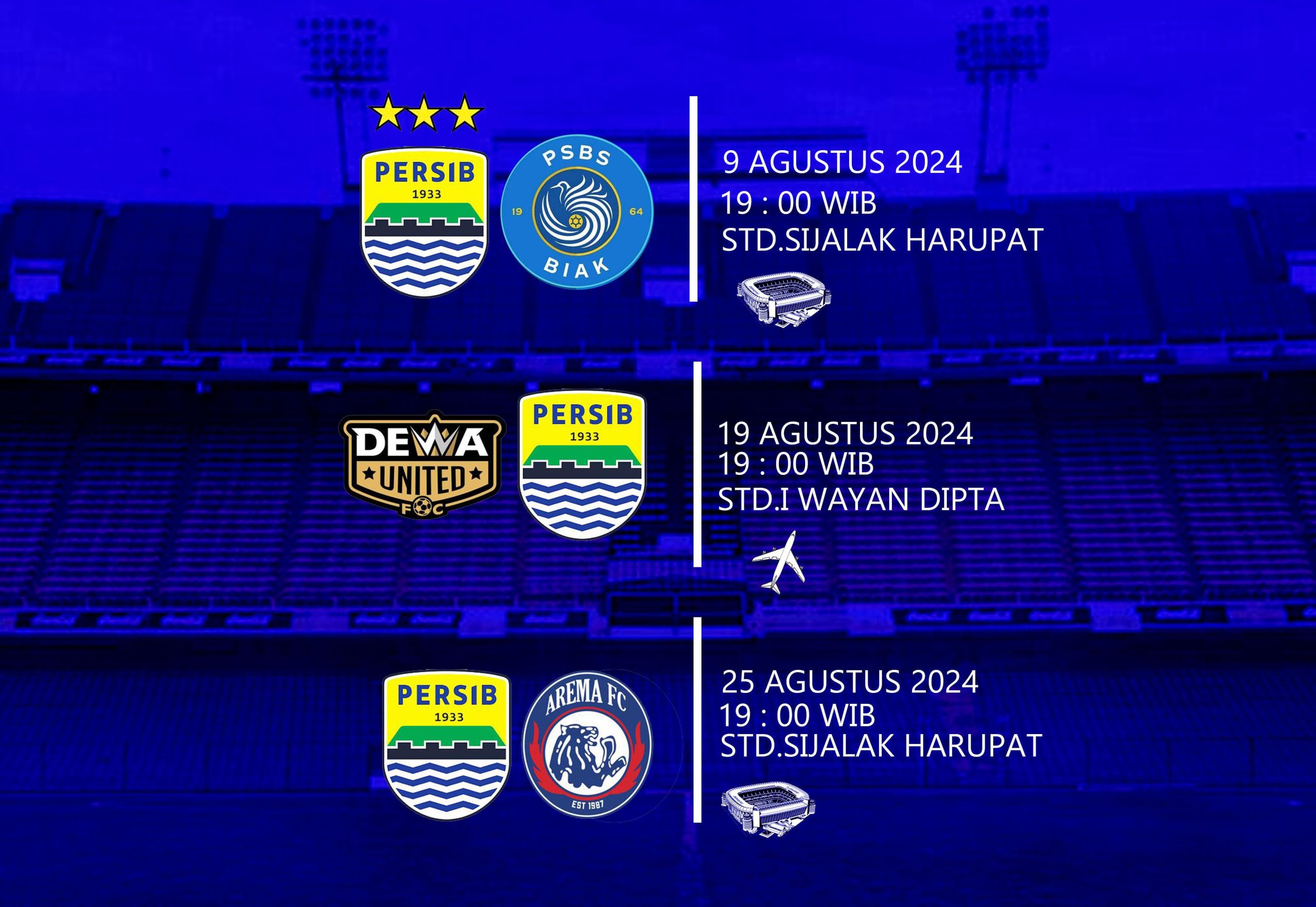 Catat! Seluruh Jadwal Resmi Persib Liga 1 2024/2025 di Bulan Agustus 