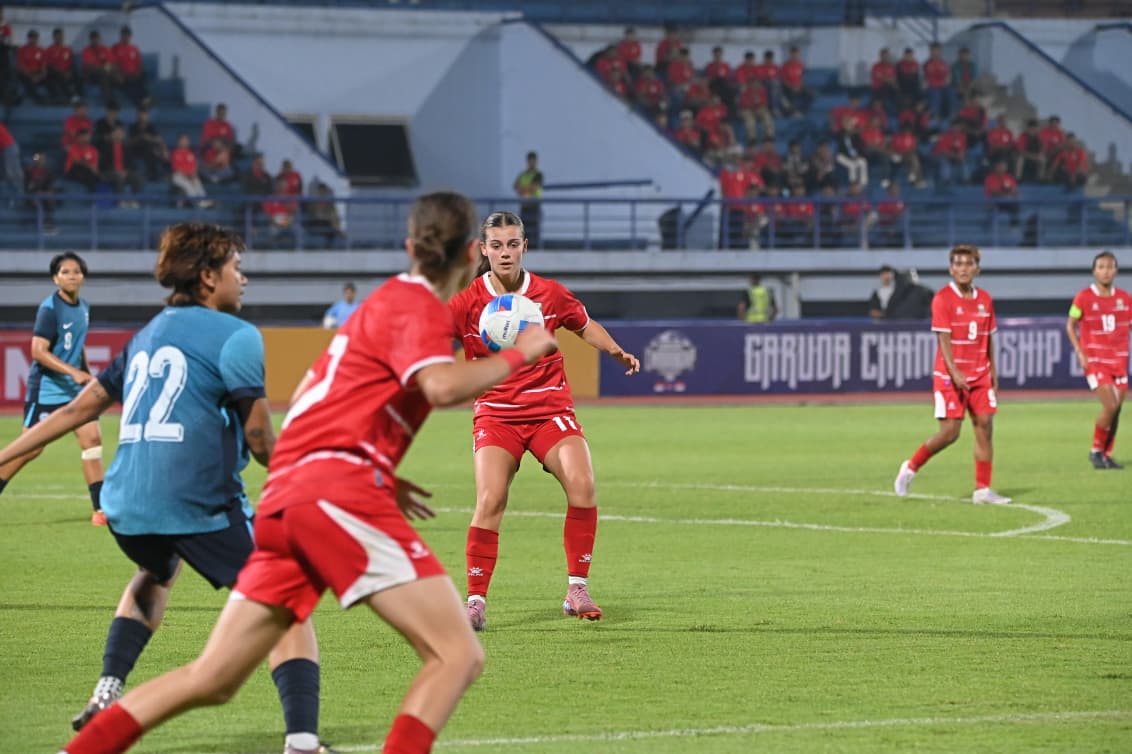 Women’s Garuda Championship Series: Timnas Putri Indonesia Takluk 0-2 dari Singapura di Stadion Arcamanik